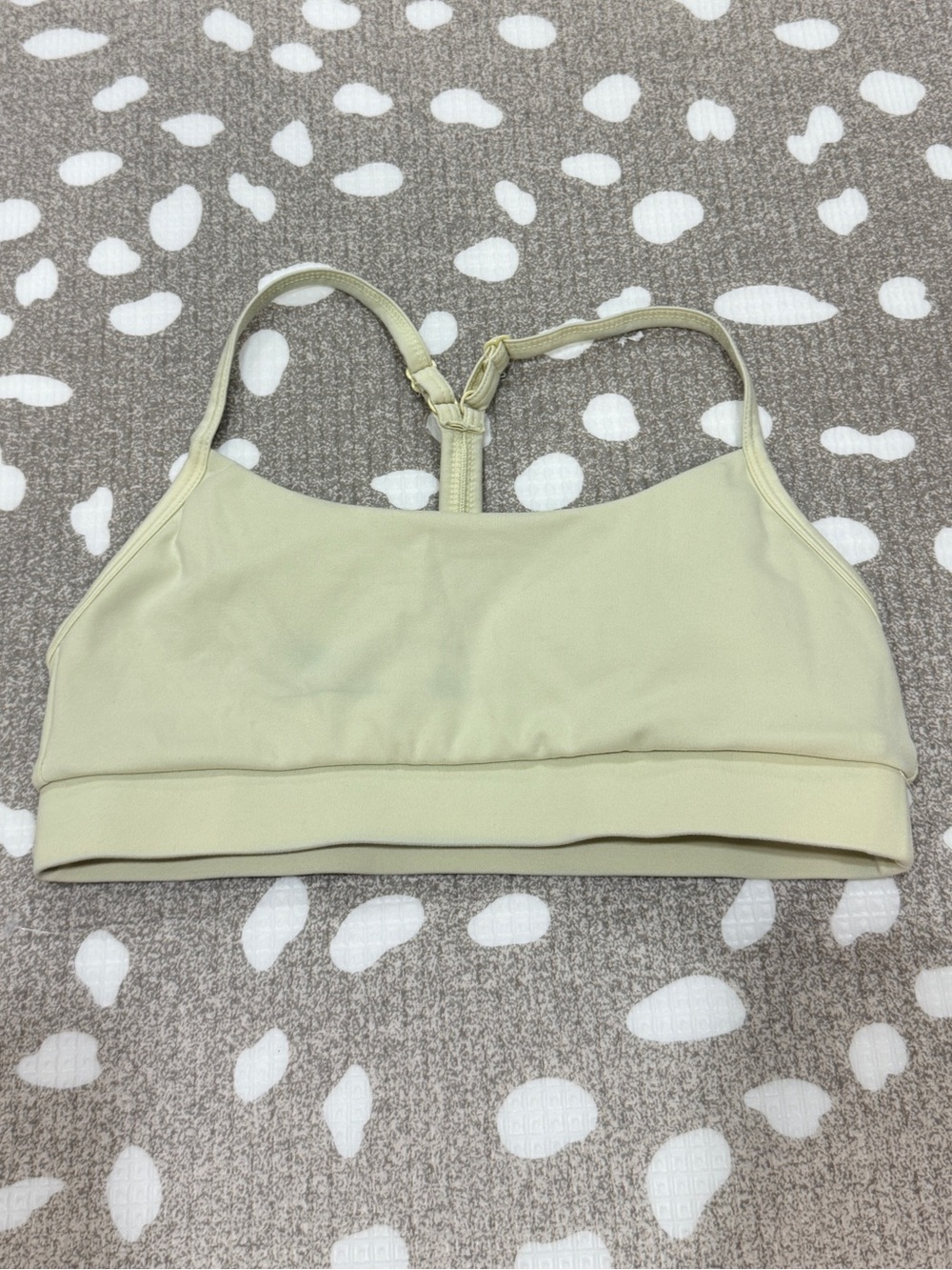 Sommer Ray sports bra butter yellow workout top crop racerback adjustable